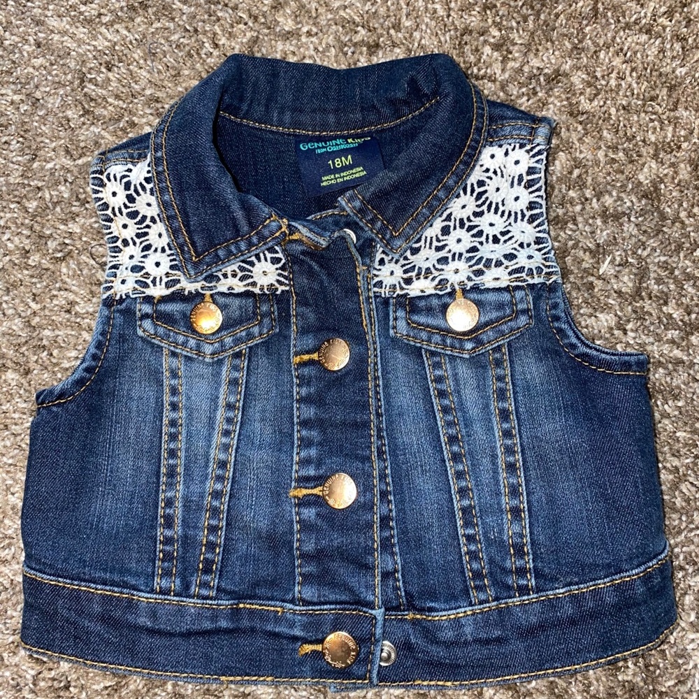 Toddler jean vest
